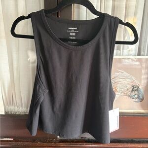 Motherhood Maternity Black Ribbed Crop Tank Top